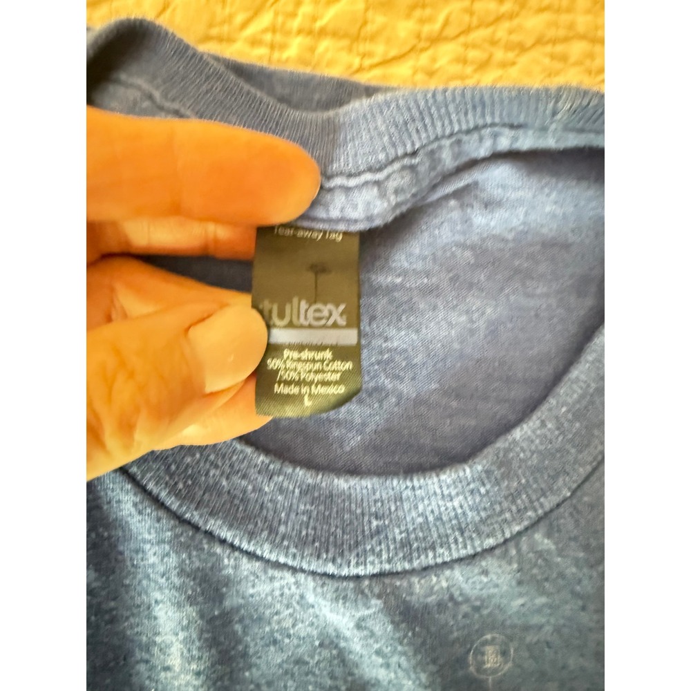 Ark Encounter Noah's Ark Blueprint Blue Graphic T Shirt Tultex Christian Tee - Picture 6 of 7
